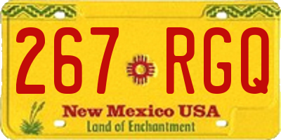 NM license plate 267RGQ