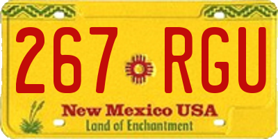 NM license plate 267RGU