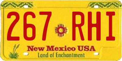 NM license plate 267RHI