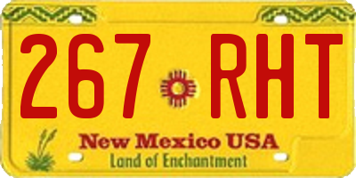 NM license plate 267RHT