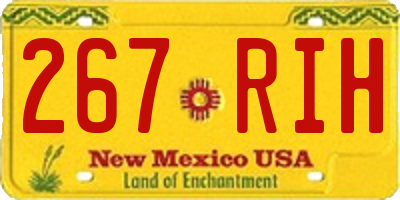 NM license plate 267RIH