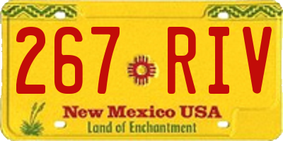 NM license plate 267RIV