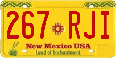 NM license plate 267RJI