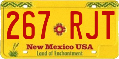 NM license plate 267RJT