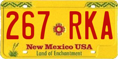 NM license plate 267RKA