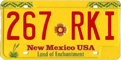 NM license plate 267RKI