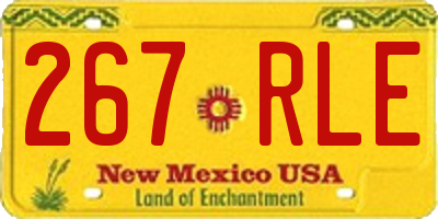NM license plate 267RLE
