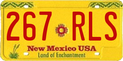 NM license plate 267RLS