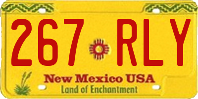NM license plate 267RLY