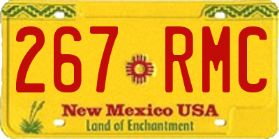 NM license plate 267RMC
