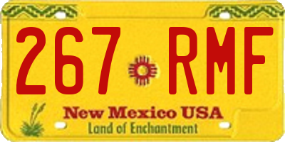 NM license plate 267RMF