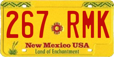 NM license plate 267RMK