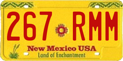 NM license plate 267RMM