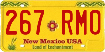 NM license plate 267RMO