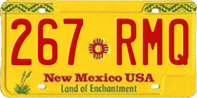 NM license plate 267RMQ