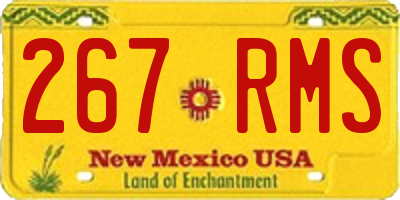NM license plate 267RMS