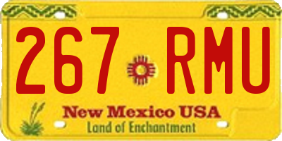 NM license plate 267RMU