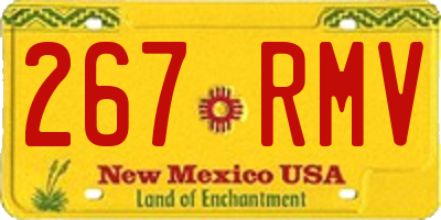 NM license plate 267RMV