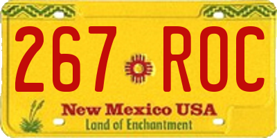 NM license plate 267ROC