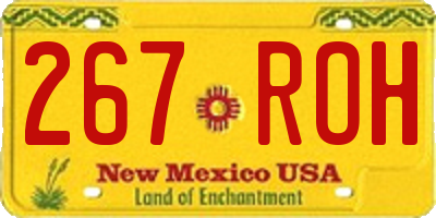 NM license plate 267ROH