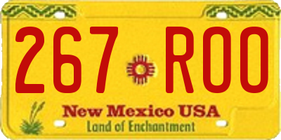 NM license plate 267ROO