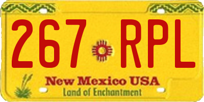 NM license plate 267RPL