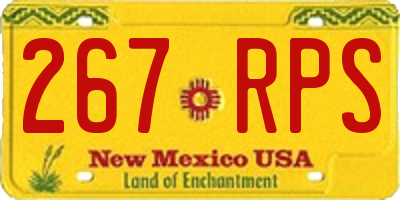 NM license plate 267RPS