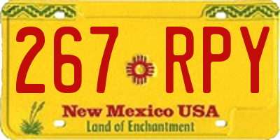 NM license plate 267RPY