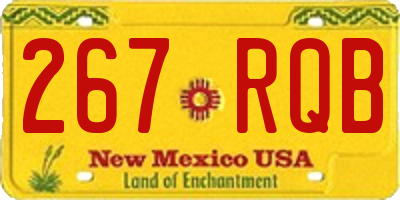 NM license plate 267RQB