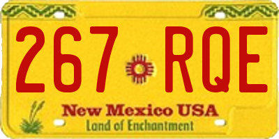 NM license plate 267RQE