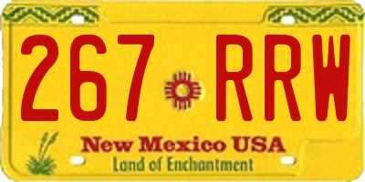 NM license plate 267RRW