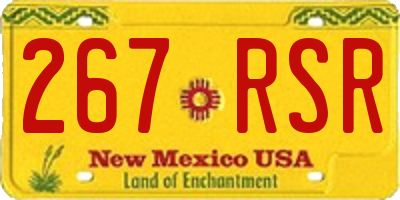 NM license plate 267RSR