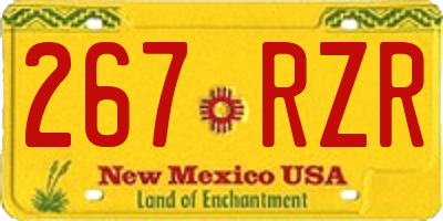 NM license plate 267RZR