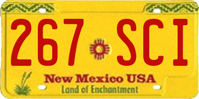 NM license plate 267SCI