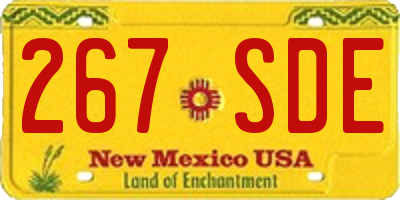 NM license plate 267SDE