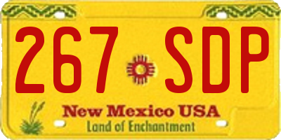 NM license plate 267SDP