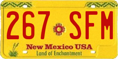 NM license plate 267SFM