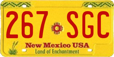 NM license plate 267SGC