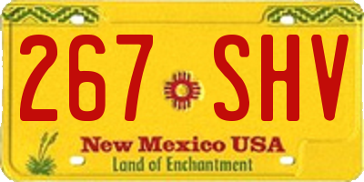 NM license plate 267SHV
