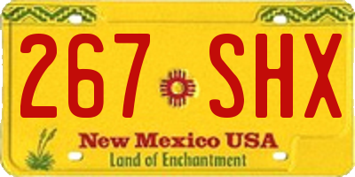 NM license plate 267SHX