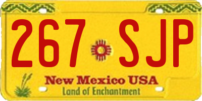 NM license plate 267SJP