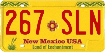 NM license plate 267SLN