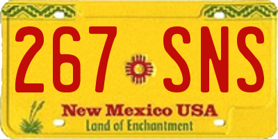 NM license plate 267SNS