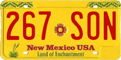 NM license plate 267SON