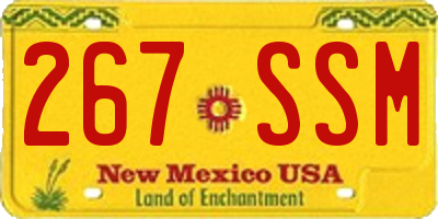 NM license plate 267SSM