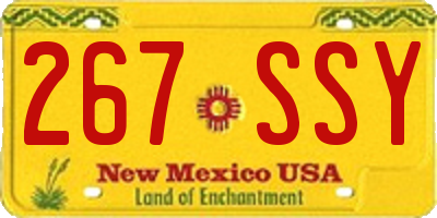 NM license plate 267SSY