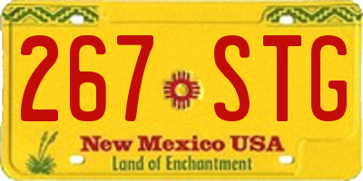 NM license plate 267STG