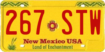 NM license plate 267STW