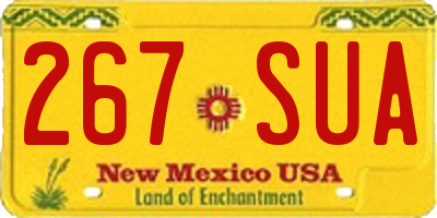 NM license plate 267SUA