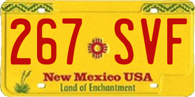 NM license plate 267SVF